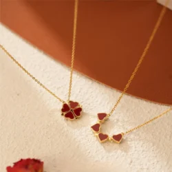 Vermilion Clover Statement Necklace